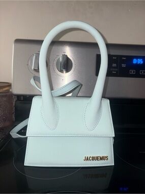 Jacquemus Mini Top-Handle Bag in Pale Blue